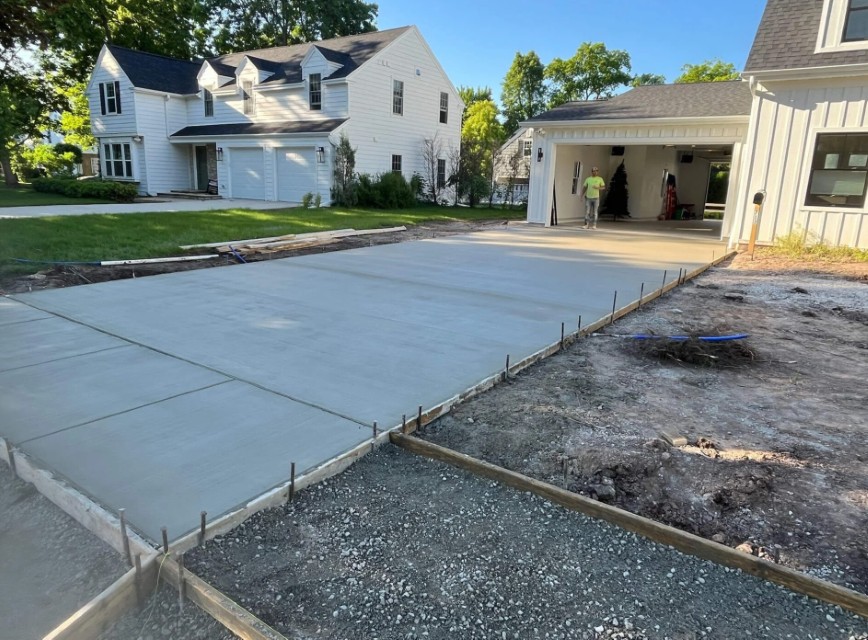 Professional concrete driveway installation in Stoneham, MA
